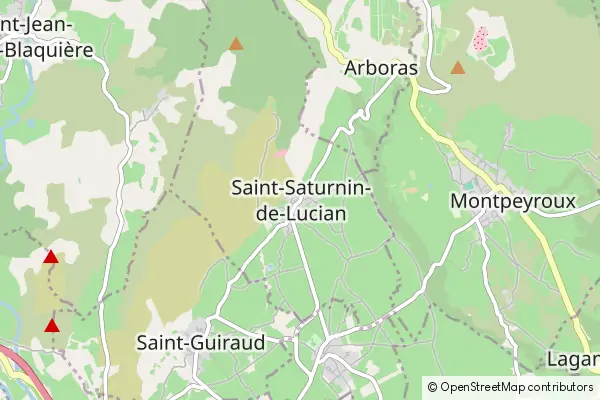 Karte Saint-Saturnin-de-Lucian