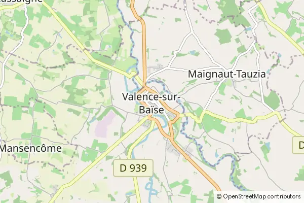 Karte Valence-sur-Baïse