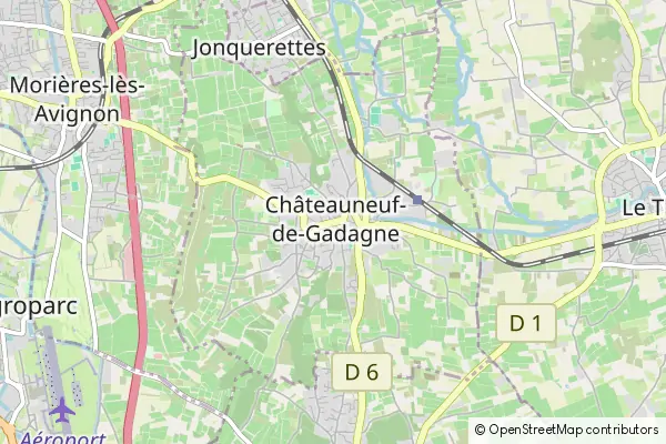 Karte Châteauneuf-de-Gadagne