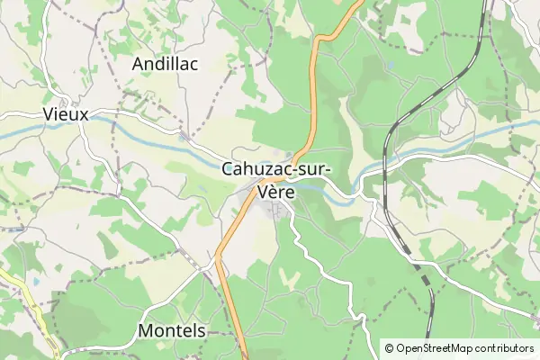 Karte Cahuzac-sur-Vère