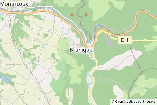 Karte Bruniquel