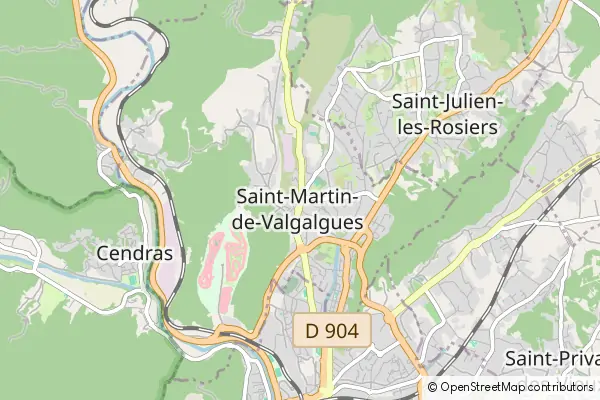 Karte Saint-Martin-de-Valgalgues
