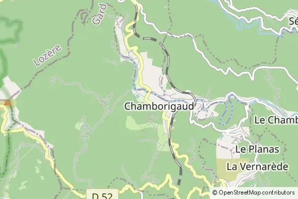 Karte Chamborigaud