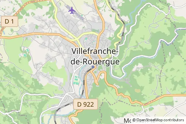 Karte Villefranche-de-Rouergue