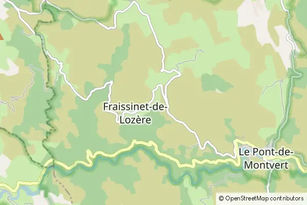 Karte Fraissinet-de-Lozère