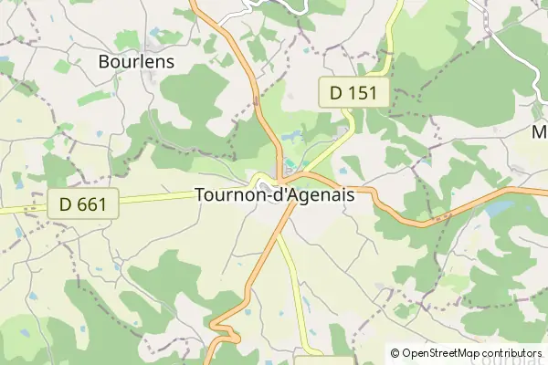 Karte Tournon-d'Agenais