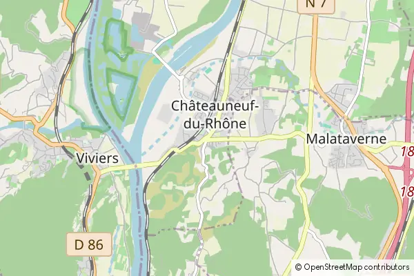 Karte Châteauneuf-du-Rhône