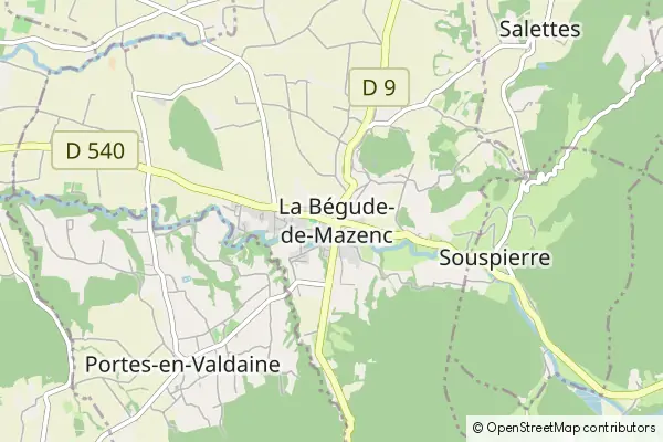 Karte La Bégude-de-Mazenc