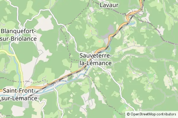 Karte Sauveterre-la-Lémance