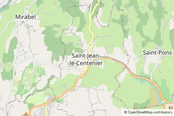 Karte Saint-Jean-le-Centenier