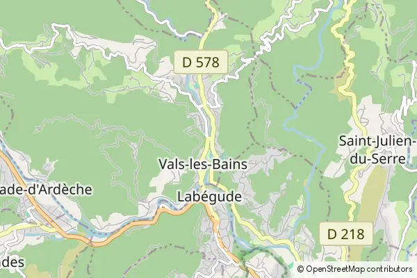 Karte Vals-les-Bains