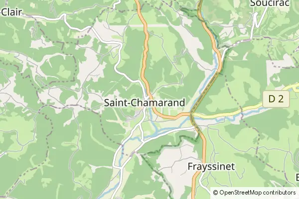 Karte Saint-Chamarand