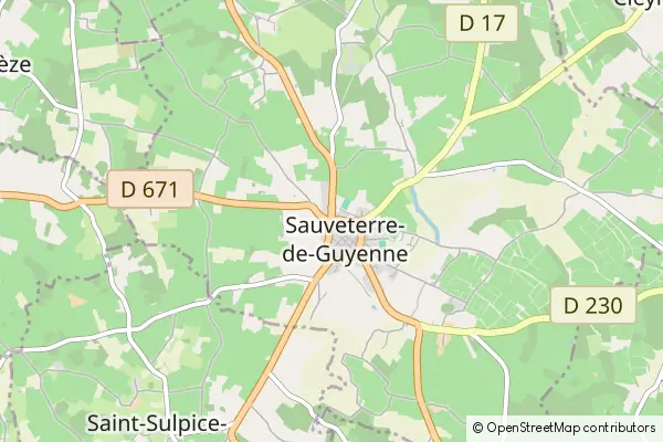 Karte Sauveterre-de-Guyenne