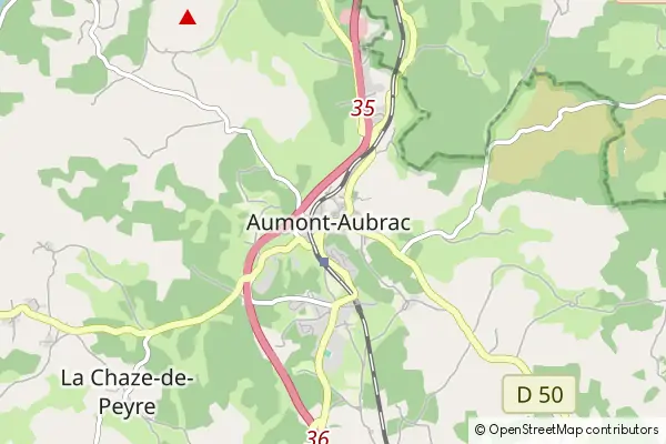 Karte Aumont Aubrac