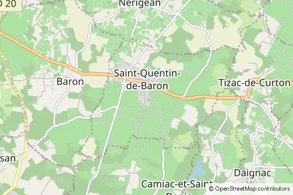 Karte Saint-Quentin-de-Baron