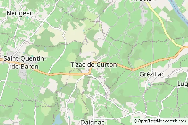 Karte Tizac-de-Curton