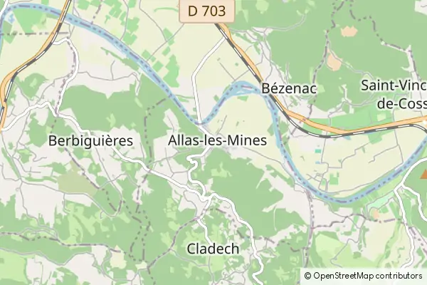 Karte Allas-les-Mines