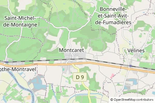 Karte Montcaret