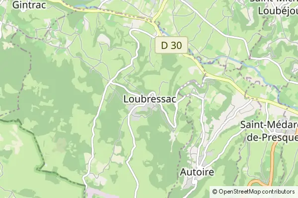 Karte Loubressac