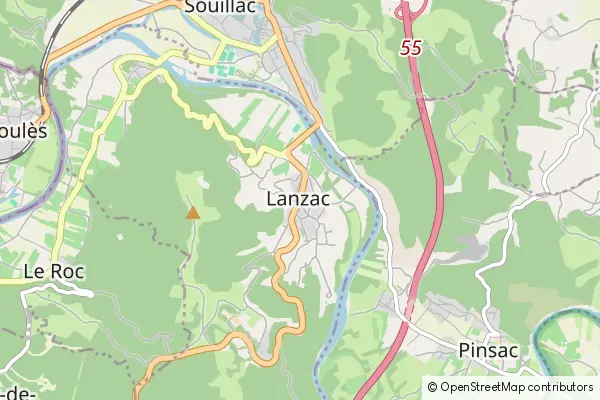 Karte Lanzac