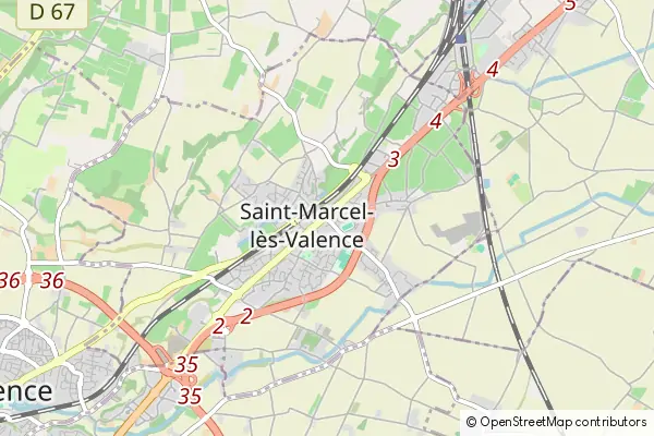 Karte Saint Marcel les Valence