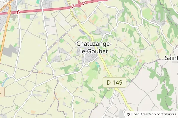 Karte Chatuzange-le-Goubet