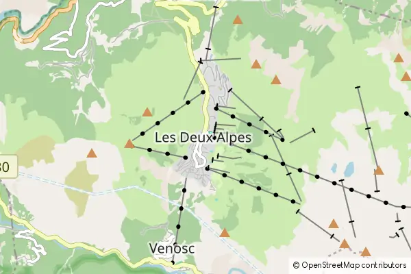 Karte Les Deux-Alpes