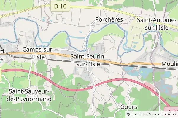 Karte Saint-Seurin-sur-l'Isle