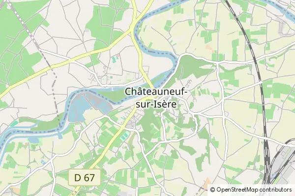 Karte Châteauneuf-sur-Isère