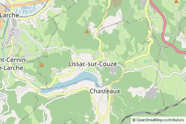 Karte Lissac-sur-Couze