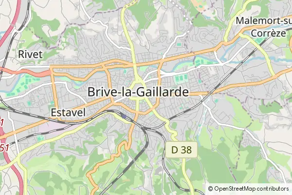 Karte Brive-la-Gaillarde