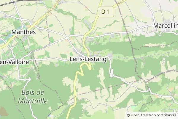 Karte Lens-Lestang