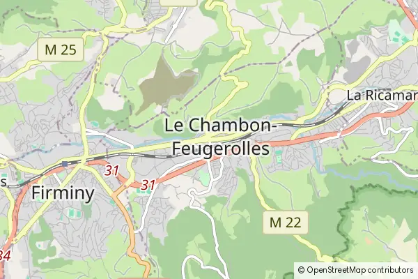 Karte Le Chambon-Feugerolles