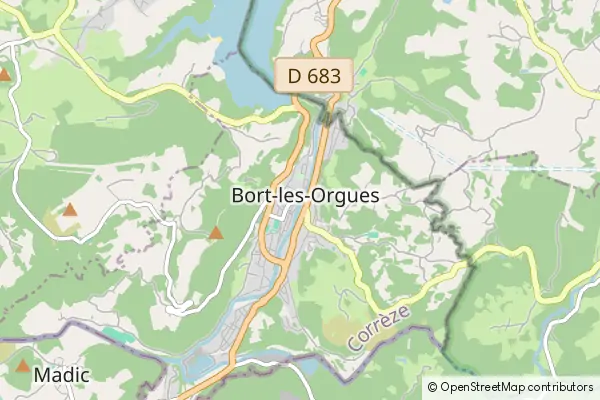 Karte Bort-les-Orgues