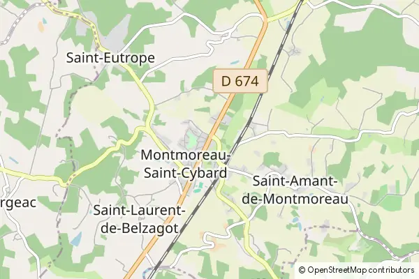 Karte Montmoreau-Saint-Cybard