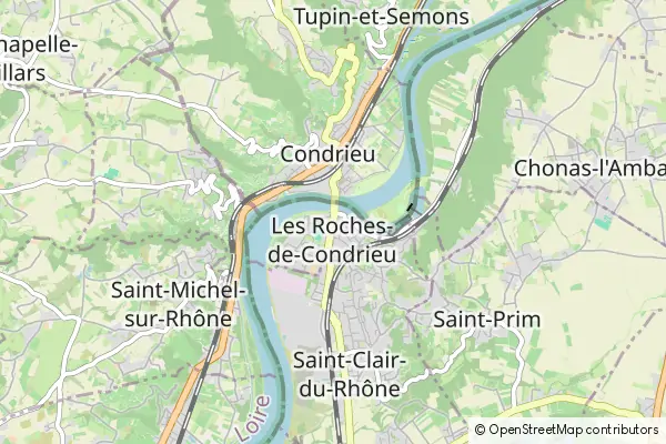 Karte Les Roches-de-Condrieu