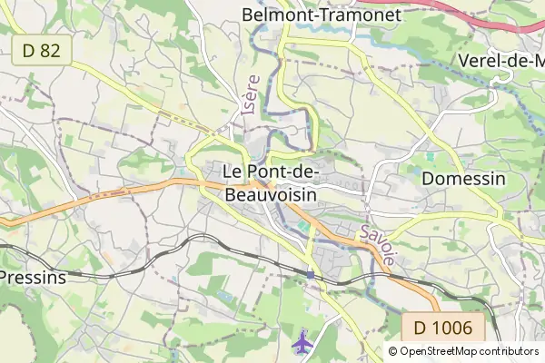 Karte Le Pont-de-Beauvoisin