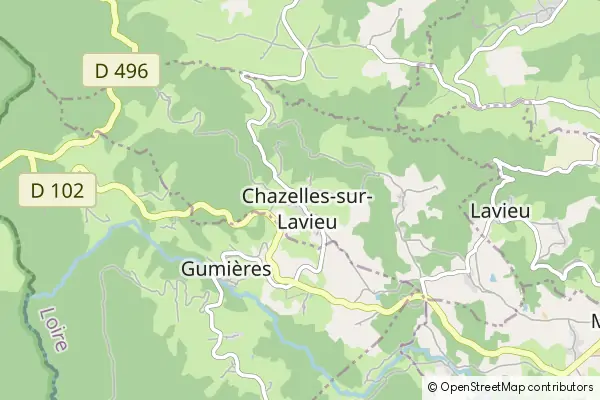 Karte Chazelles-sur-Lavieu