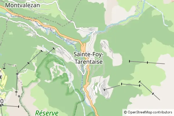 Karte Sainte-Foy-Tarentaise