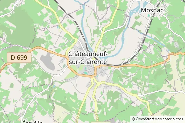 Karte Châteauneuf-sur-Charente