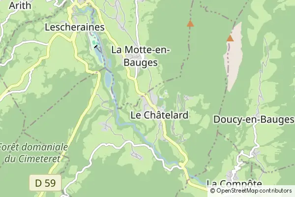 Karte Le Châtelard