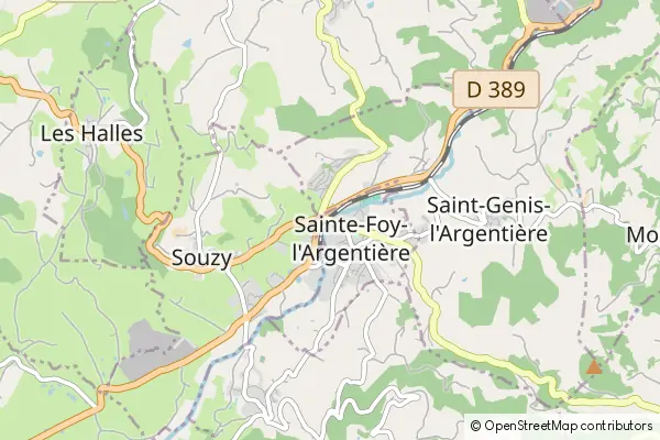 Karte Sainte-Foy-l'Argentière