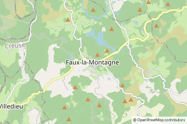 Karte Faux-la-Montagne