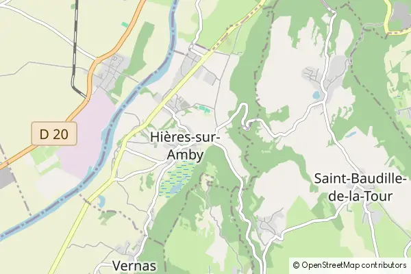 Karte Hières-sur-Amby