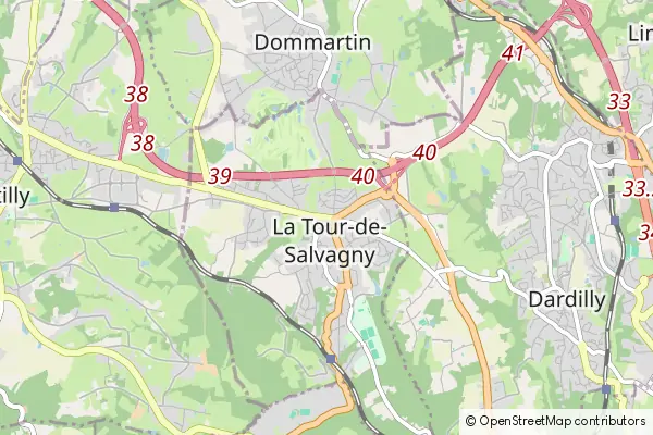 Karte La Tour-de-Salvagny