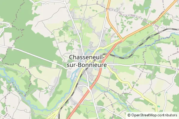 Karte Chasseneuil-sur-Bonnieure