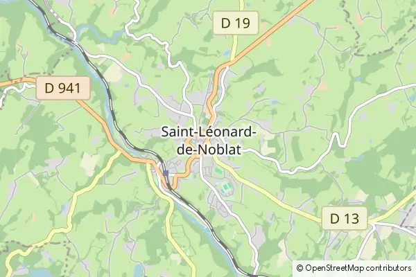 Karte Saint-Léonard-de-Noblat