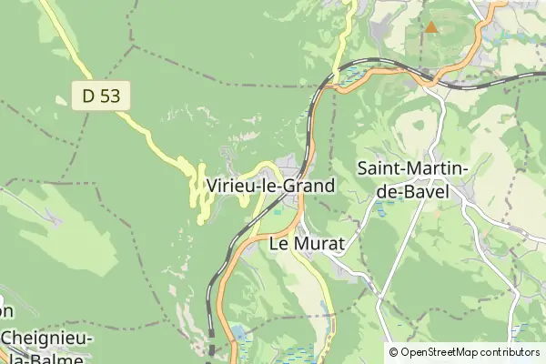 Karte Virieu-le-Grand