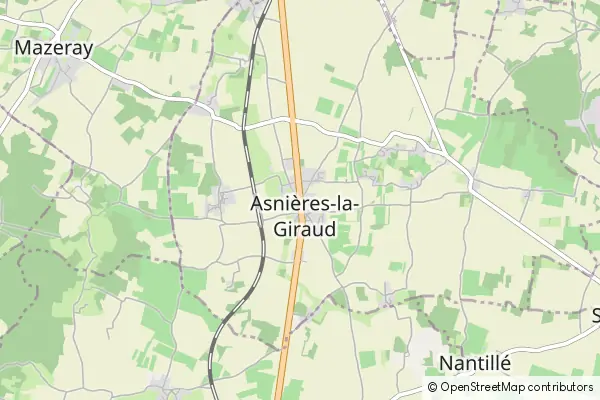 Karte Asnières-la-Giraud