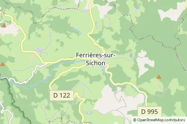 Karte Ferrières-sur-Sichon